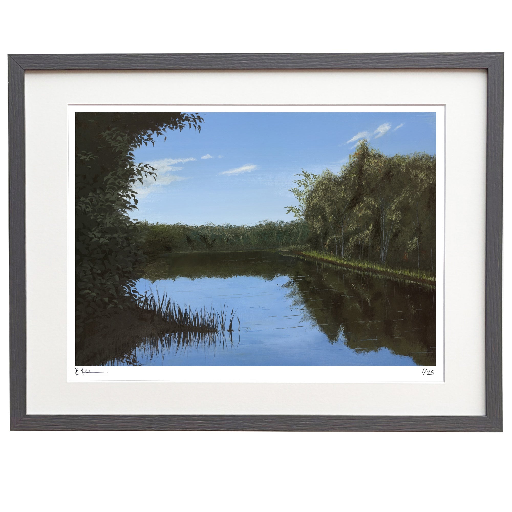 Lake with Reeds Limited Edition Framed Print