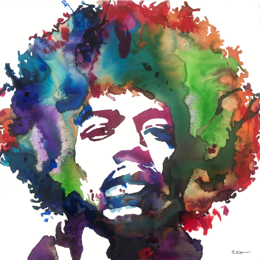 Jimi Hendrix 100x100cm