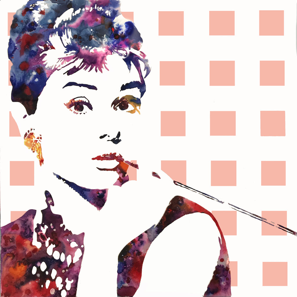 Audrey Hepburn 120x120cm