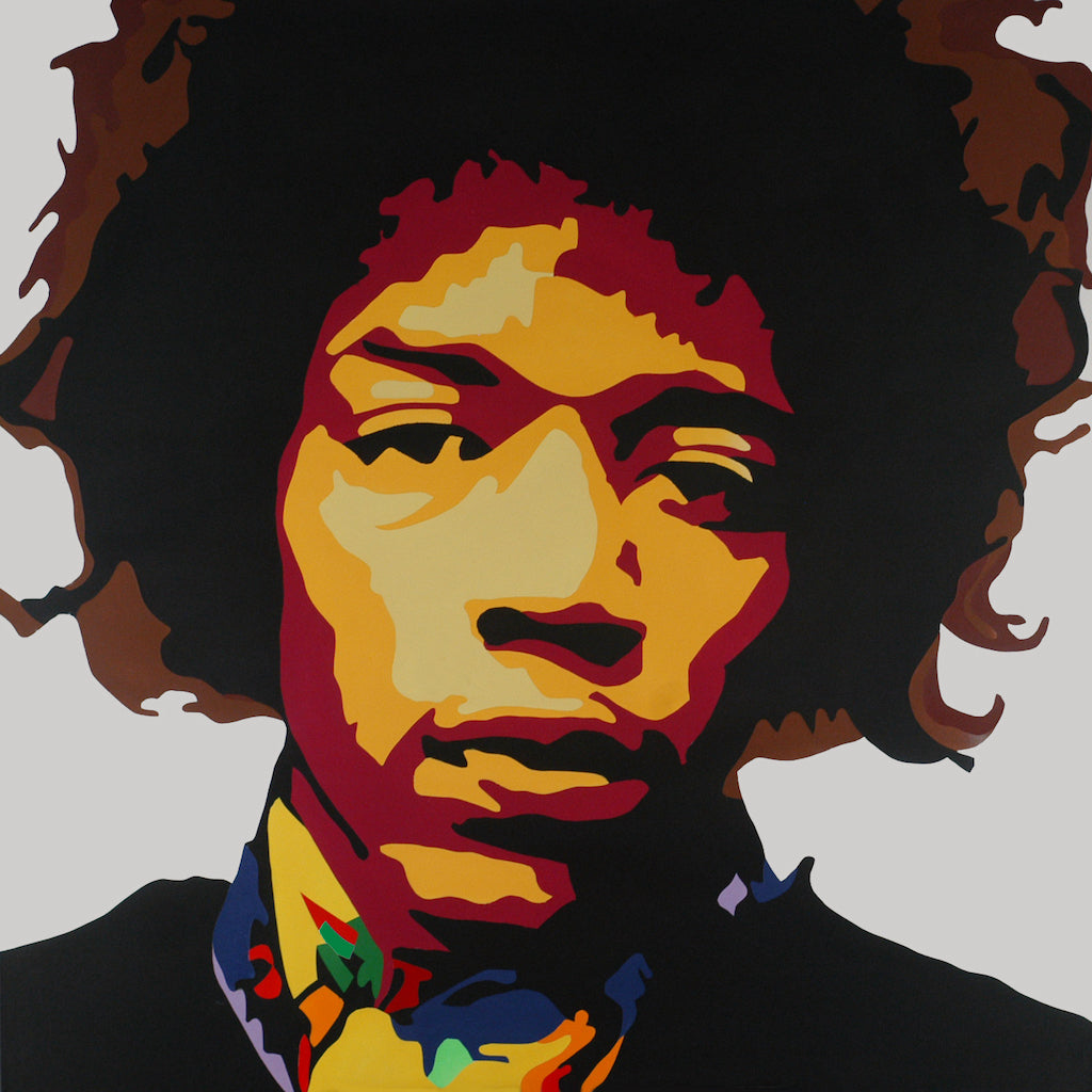 Jimi Hendrix 120x120cm