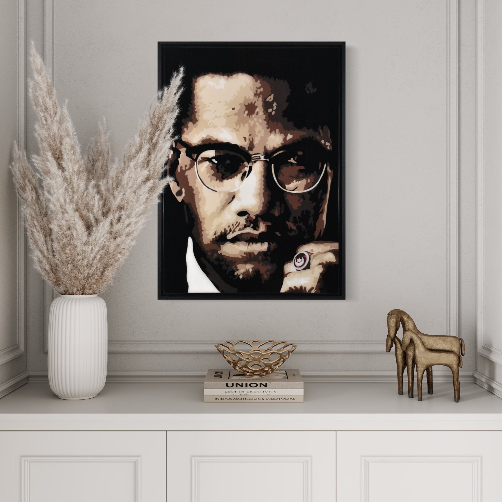 Malcolm X (Framed) - Robert Kerr Art